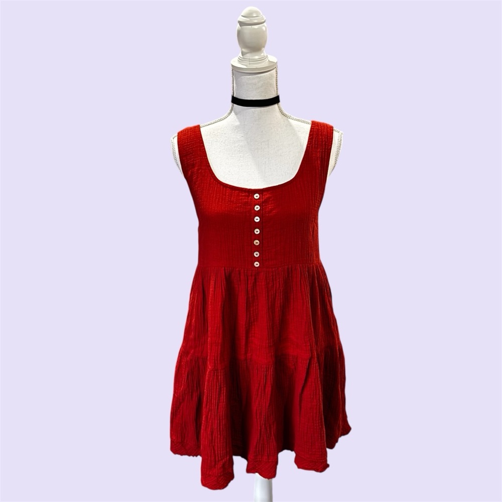 NEW Boutique Clay Button-Front Mini Dress